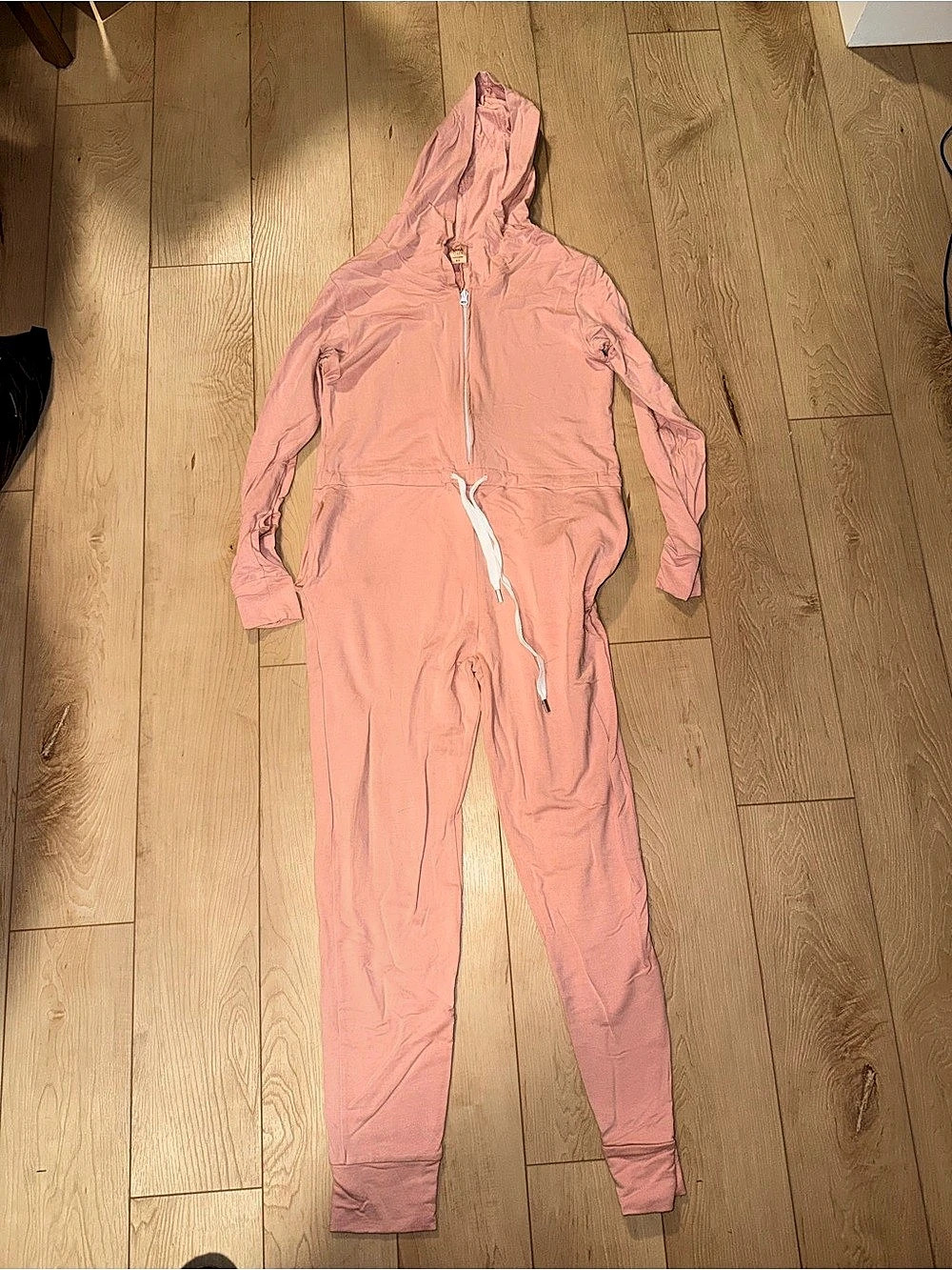 Pink Hooded Jumpsuit